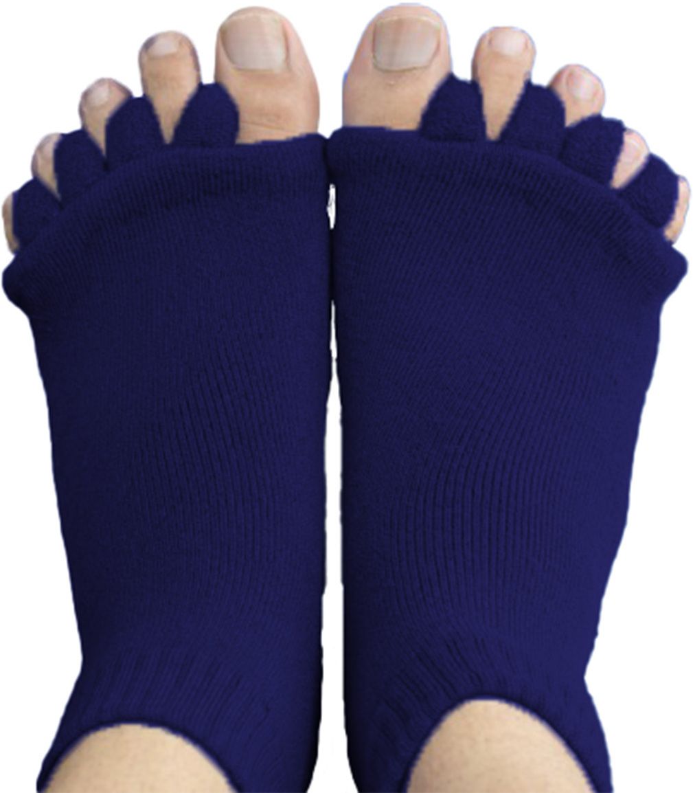 soxbae Cotton Foot Alignment Socks I Finger Toe Separator I Free Size for Men & Women Foot Support-picture-18