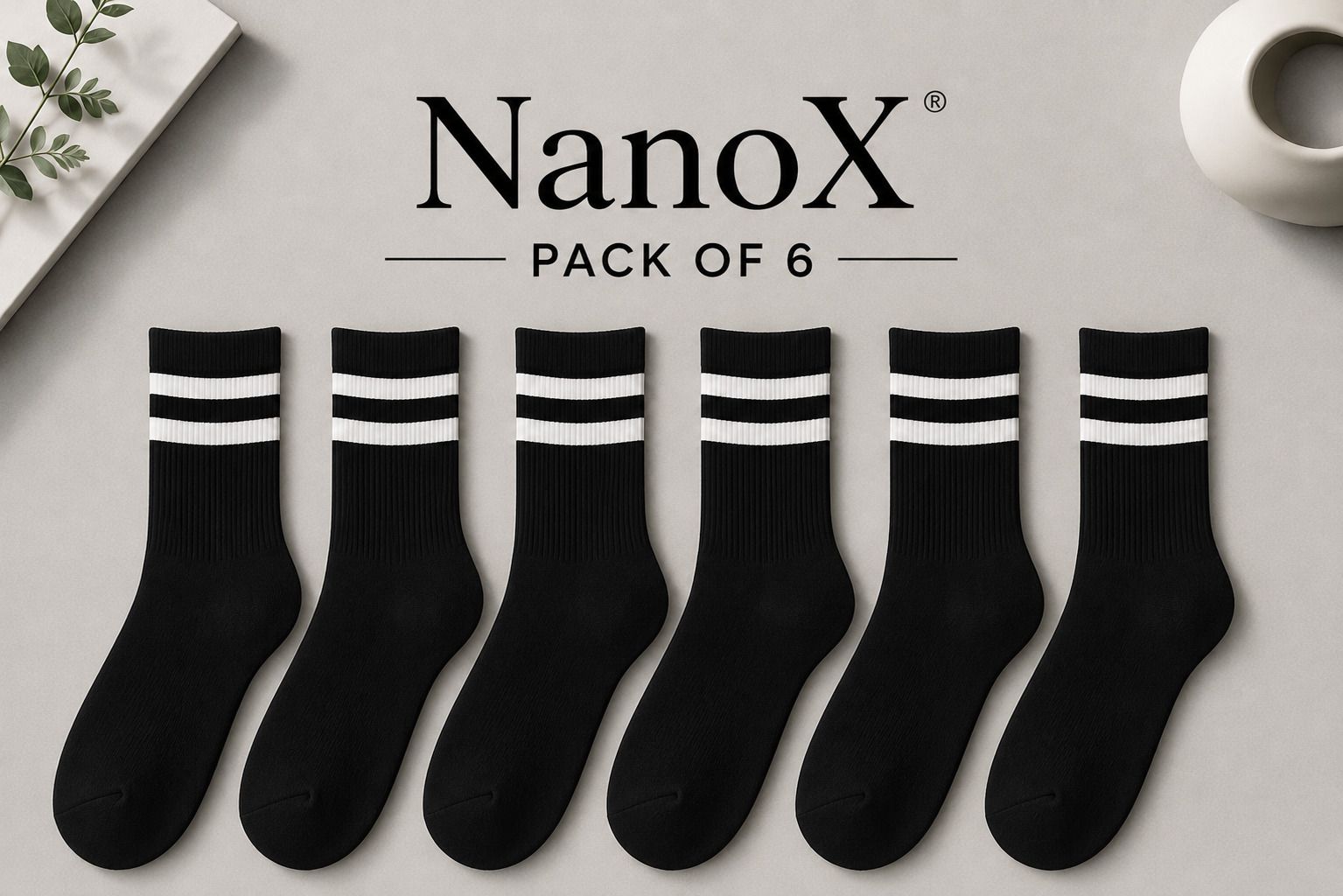 nanox Men Striped Mid-Calf/Crew-picture-31
