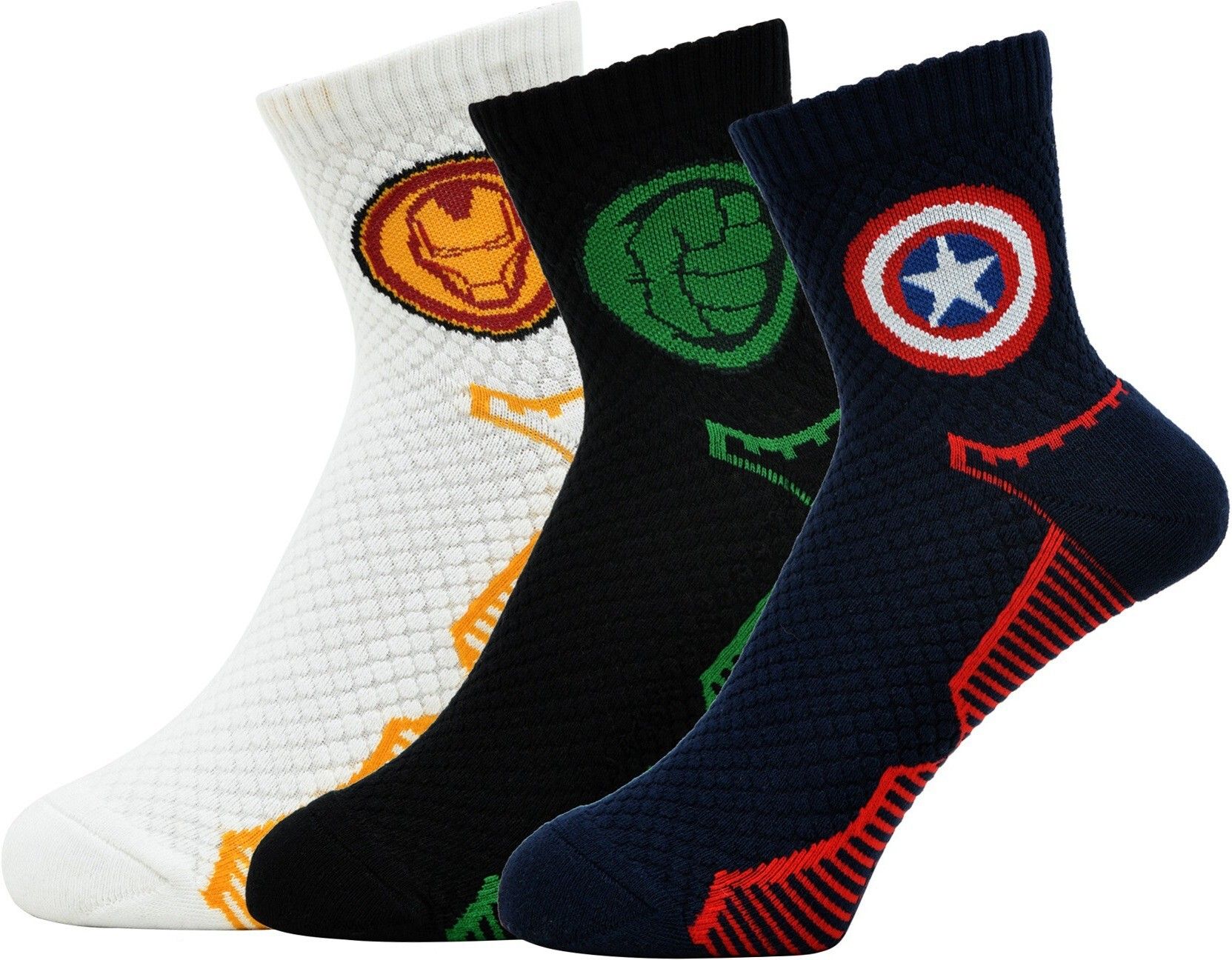 socksxpress Marvel Avengers Men Self Design Ankle Length-picture-20