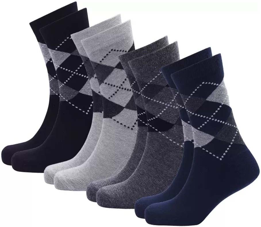 attractive Men Solid Mid-Calf/Crew-picture-15