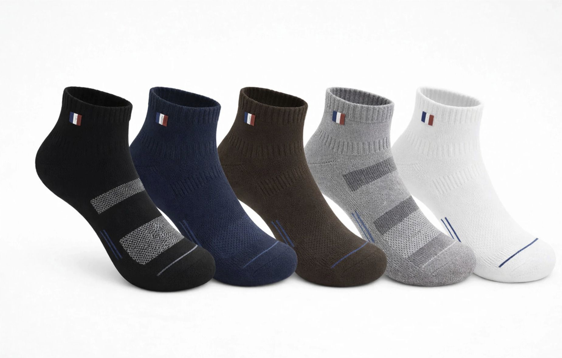bahuzo Men Solid, Striped Ankle Length, Low Cut-picture-11