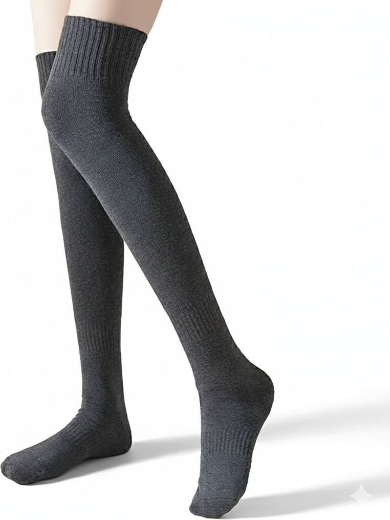 kyarra fashion Women Woven, Striped, Solid, Solid Over the Knee-picture-11