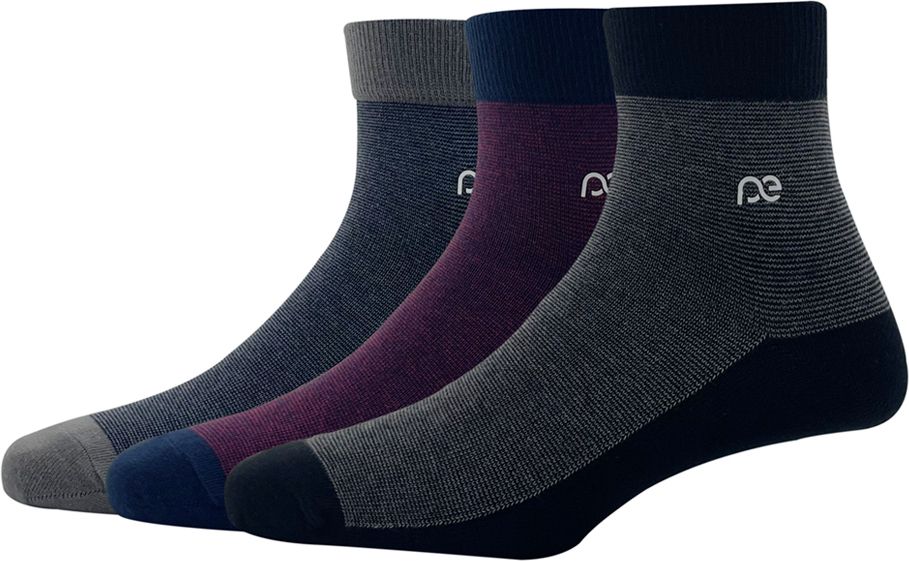 peter england Men Striped Mid-Calf/Crew-picture-16