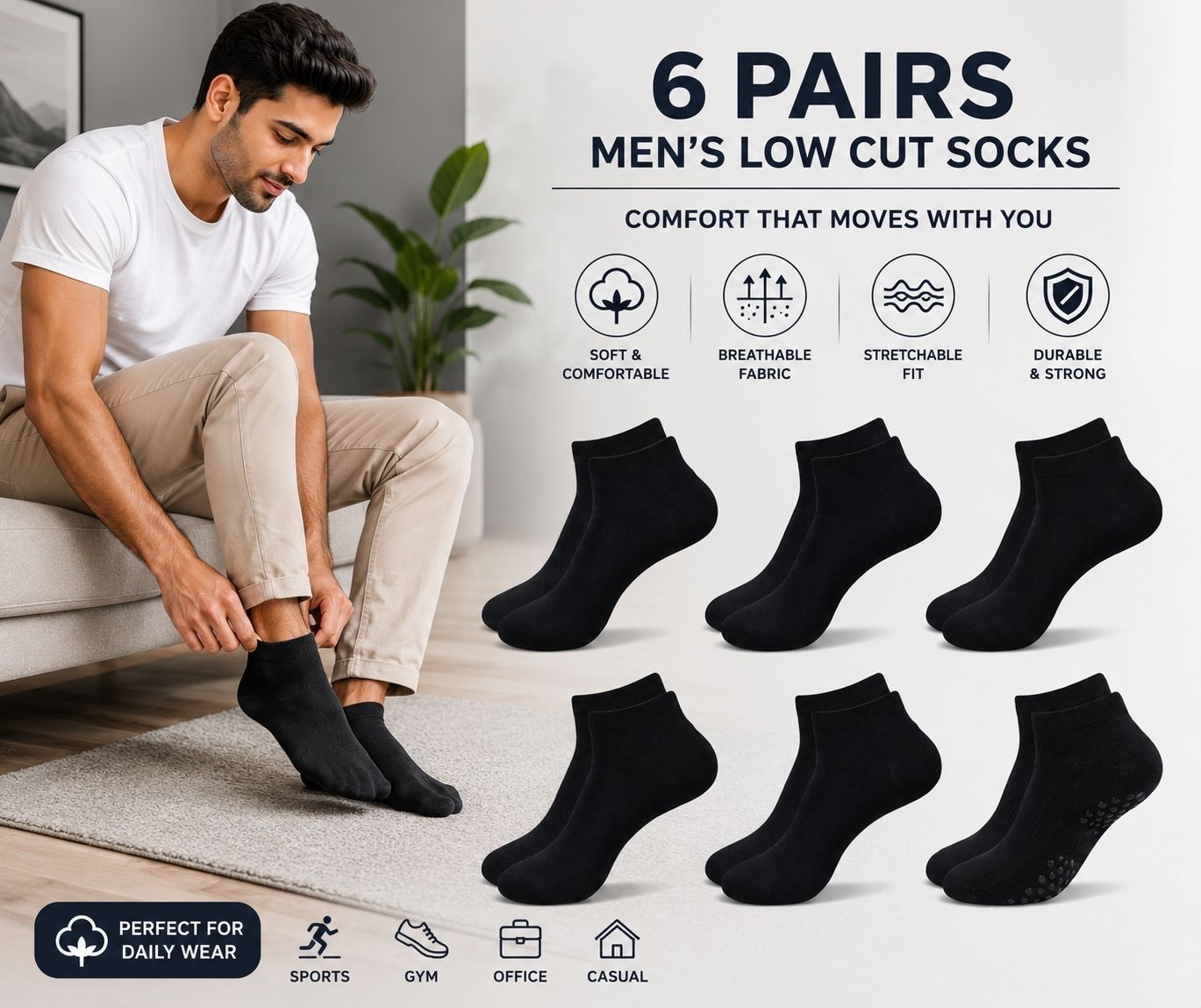 bhaarush9 Men Solid Low Cut-picture-12