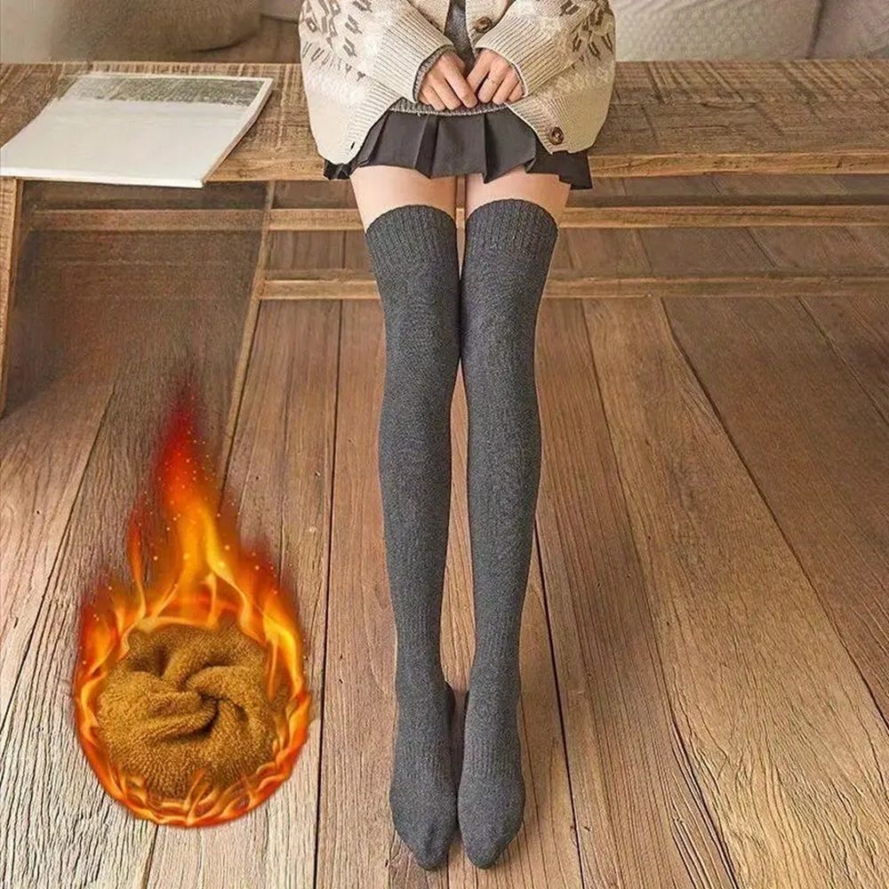 Women Solid Over the Knee, Thigh-image-3
