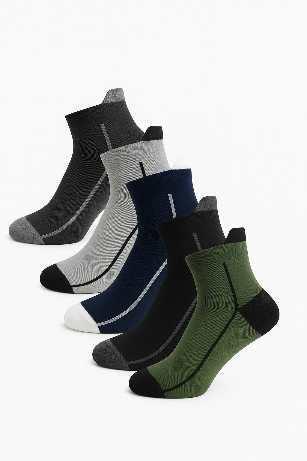 knitsox Men Solid, Self Design Mid-Calf/Crew, Ankle Length-picture-27