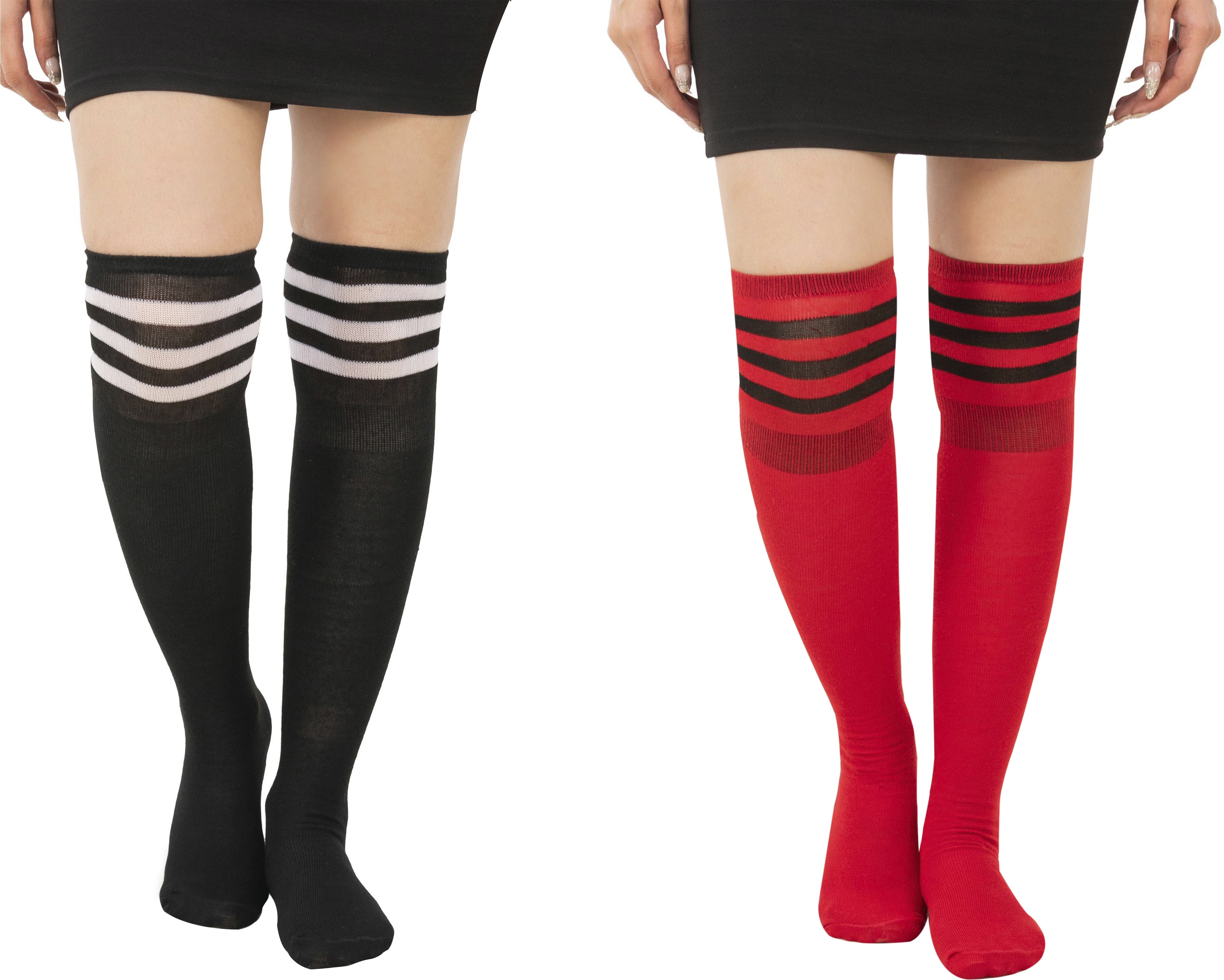 mattzig Women Striped Thigh, Over the Knee-picture-10