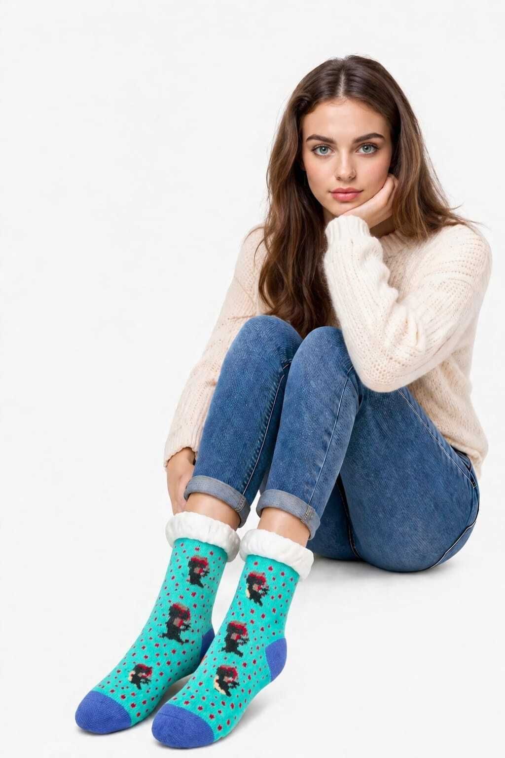 graceway Women Geometric Print Mid-Calf/Crew-picture-9
