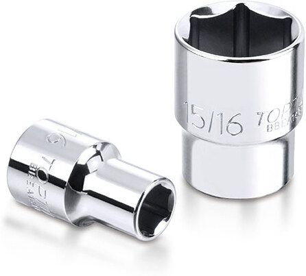 toptul 1/4" DR Std Socket 9/16" - 25mm, 6 pts, Chrome Vanadium. Socket Set-picture-17