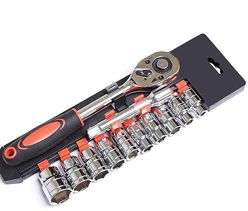 Rachet socket Set 12pcs 1/2" Quick Release Reversible Socket Set Socket Set-image-13