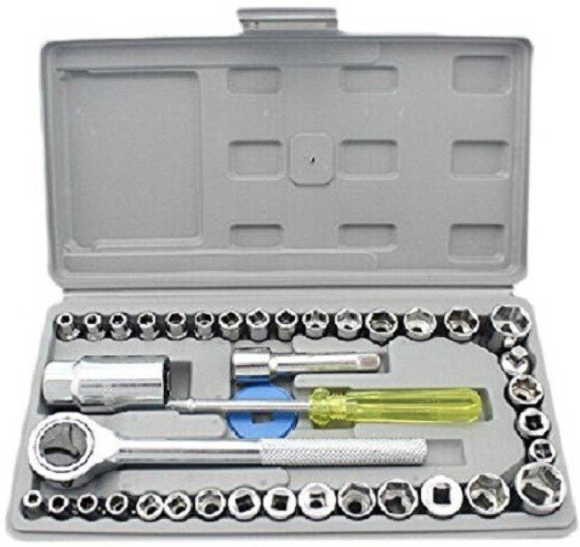 niavaa 1 Set of 40 Pieces Multipurpose Tool Kit Socket Set-picture-17