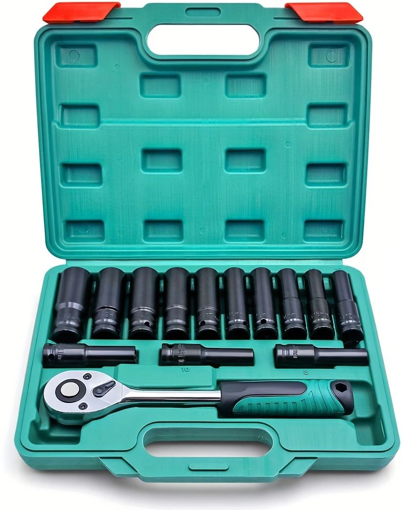 vrajenterprise 14 Pieces Deep Impact Socket 1/2-Inch Square Drive 78mm Deep Impact Socket Set-picture-45