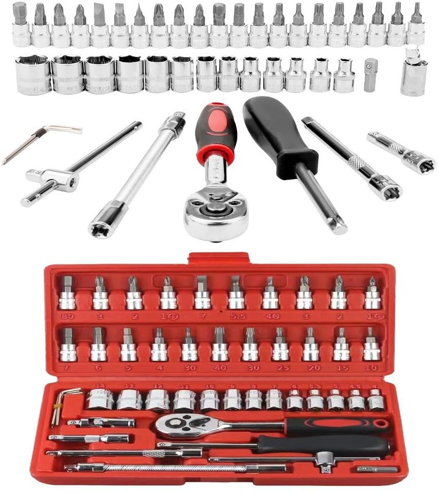 vrtrend 46pcs Professional Socket Tool Kit Set Easy Packing Socket Set-picture-11