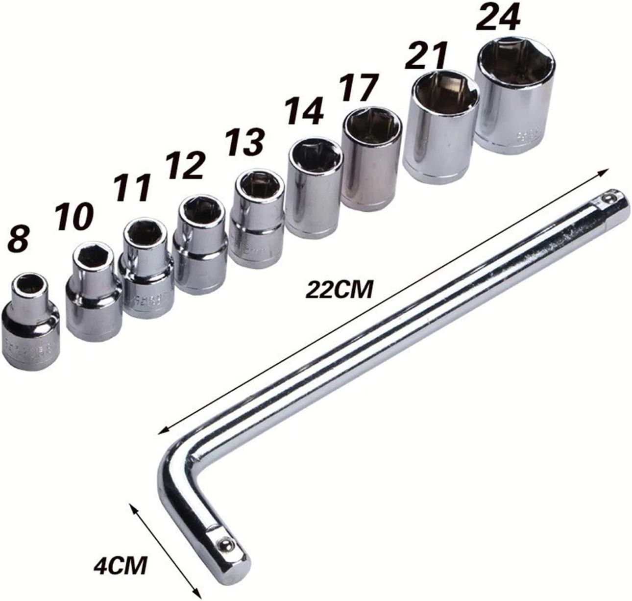 10 Pieces Hand Tools Wrench Set Spanner Set Tool Kit Socket Set