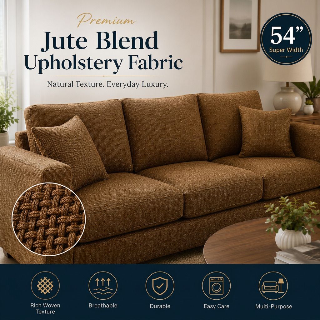la elite Premium Jute Blend Upholstery Fabric 54 Inch Width | Sofa, Chair, Curtain & Cushion Cover Fabric Sofa Fabric-picture-18