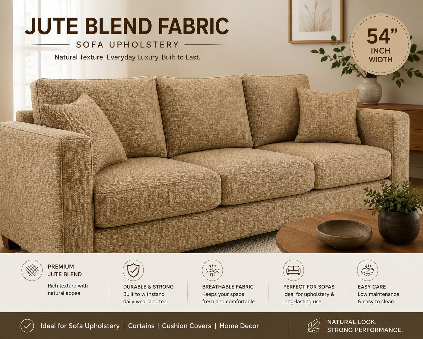 JUTE-SFAFAB-Beige-1-METER Jute Blend 54 Inches Width Fabric Sofa Fabric Length 2 Meter Sofa Fabric-image-34