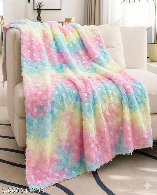 Rainbow Tie Dye Flannel Fleece Fabric | Soft Plush Fabric for Sewing & DIY Rainbow Flannel Fleece Fabric | Soft Plush Fabric for DIY Sewing & Crafts Sofa Fabric-image-3