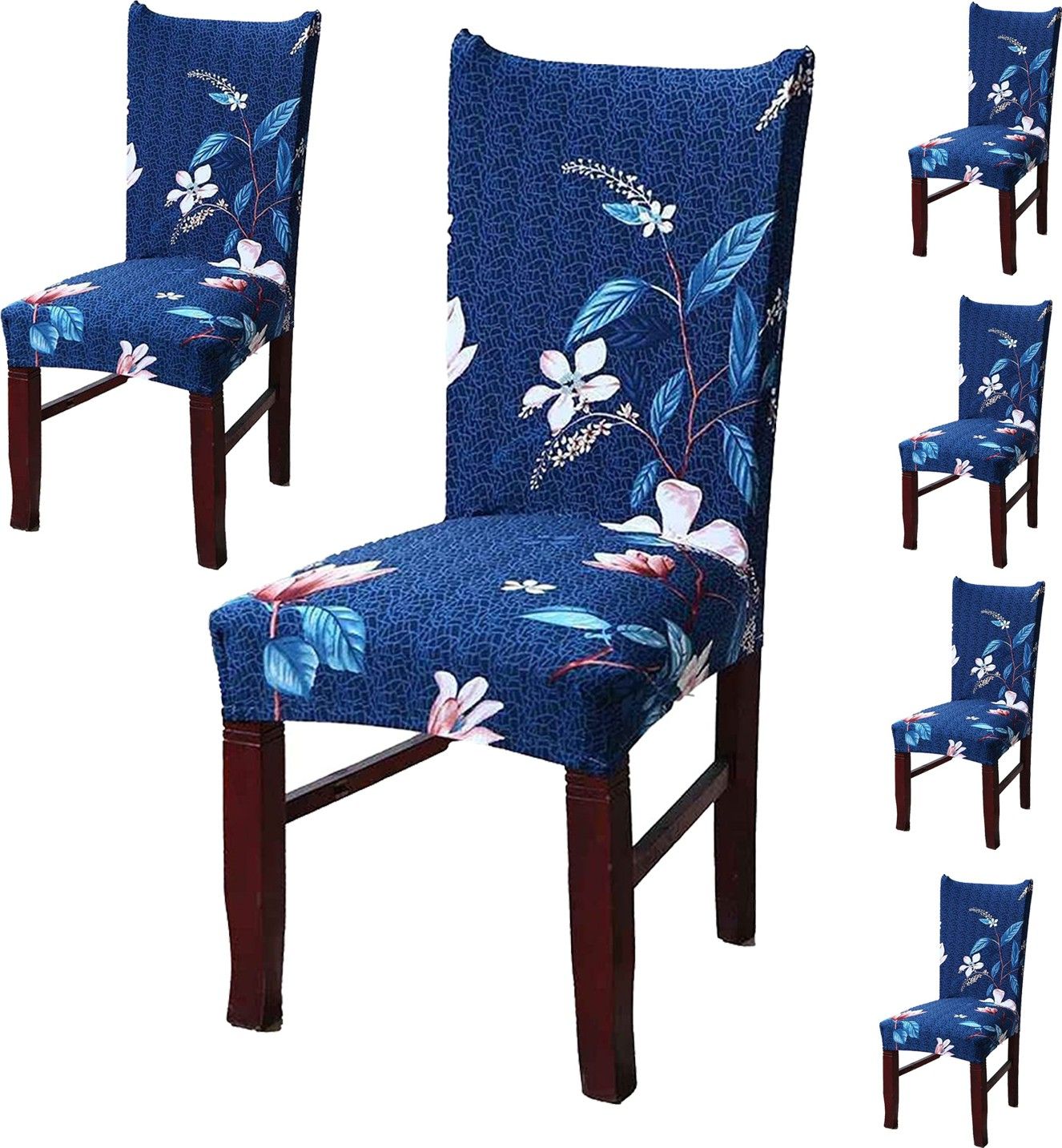 indirocks Polyester Printed Chair Cover Stretch Removable Chair Cover-Pack Of 6 Polyester Printed Chair Cover Stretch Removable Chair Cover-Pack Of 6 Sofa Fabric-picture-49