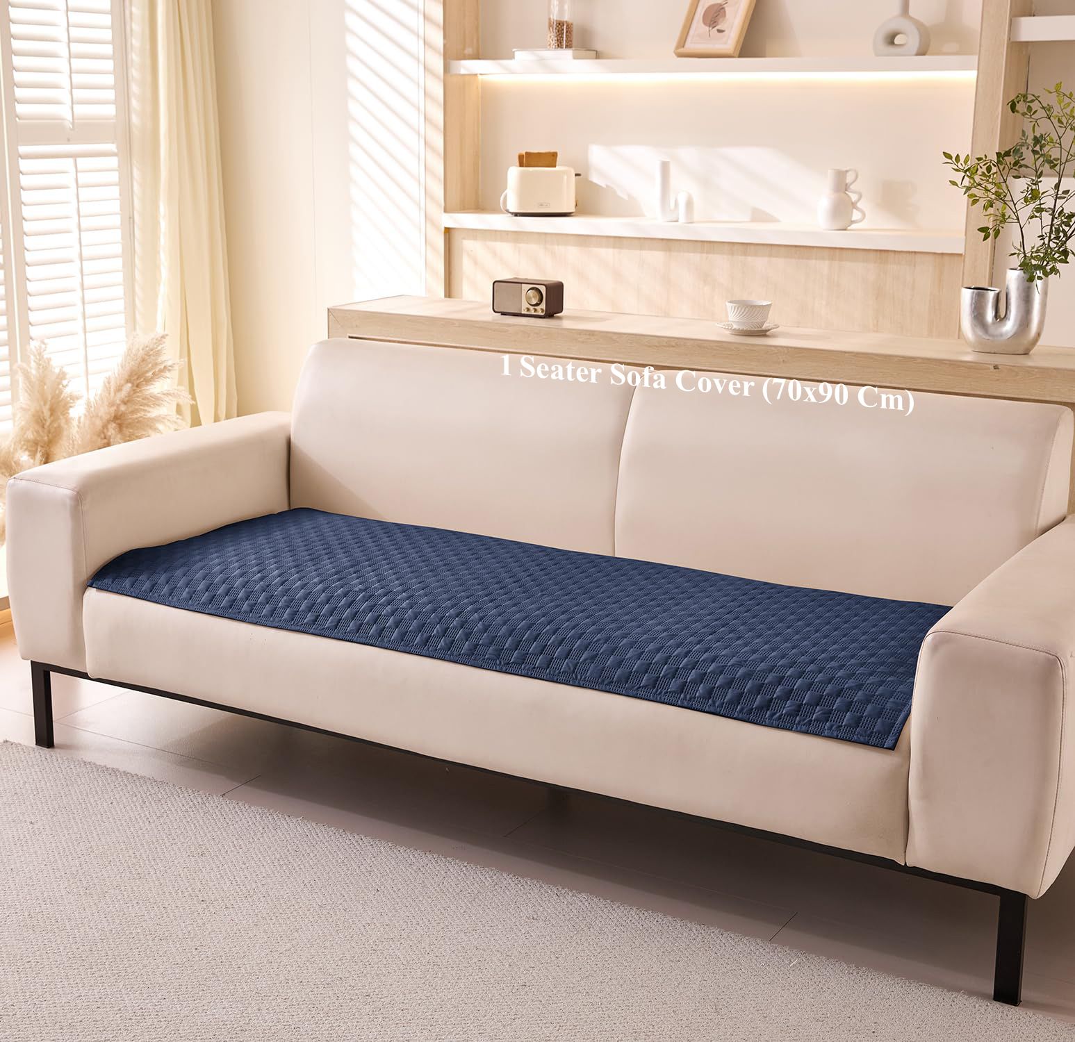 1 Seater Anti-Slip Plaid Sofa Cover Washable Sofa Slipcover -One Seater 70X90 Cm 1 Seater Anti-Slip Plaid Sofa Cover Washable Sofa Slipcover -One Seater 70X90 Cm Sofa Fabric-image-9