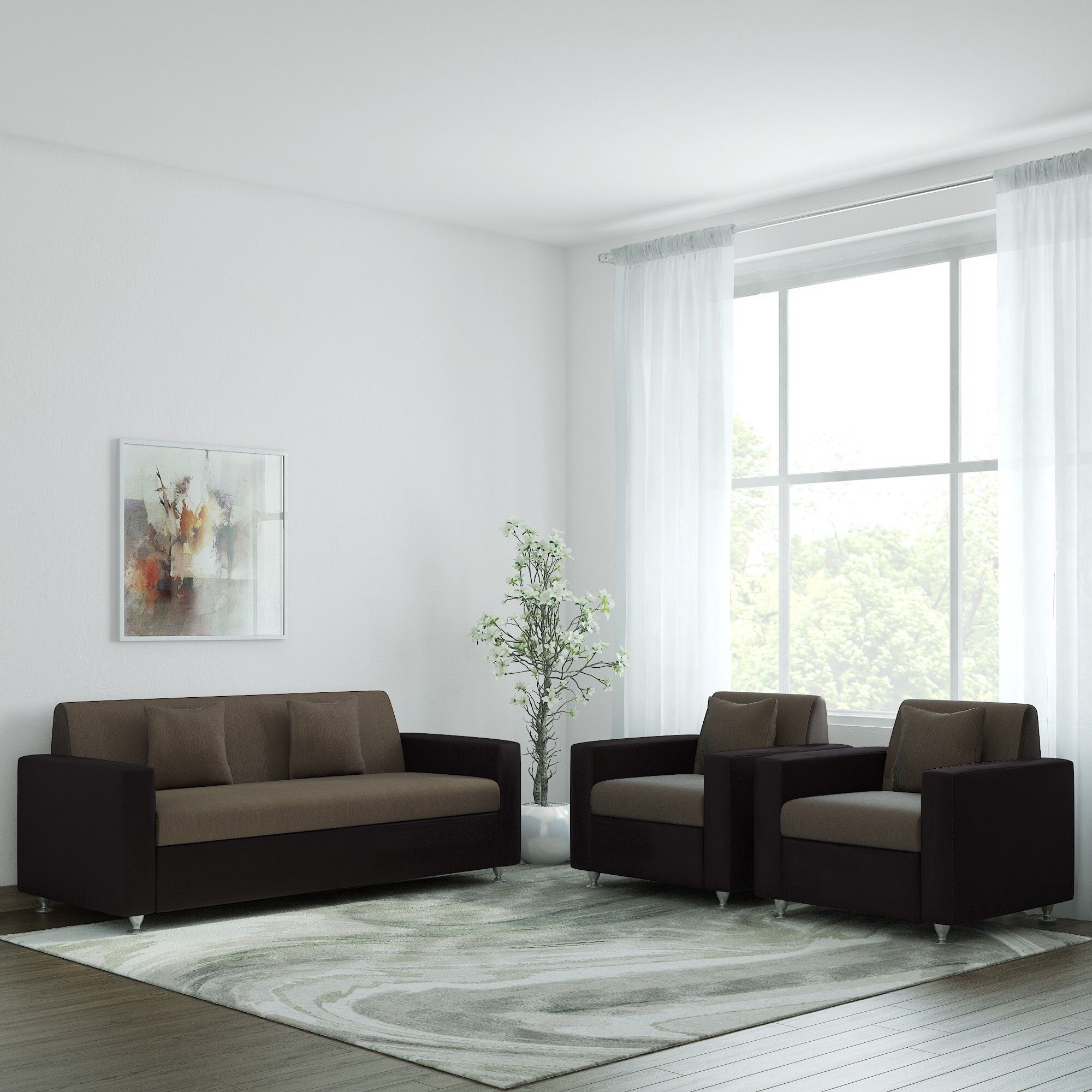 westido Fabric 3 + 1 + 1 Sofa Set-picture-16