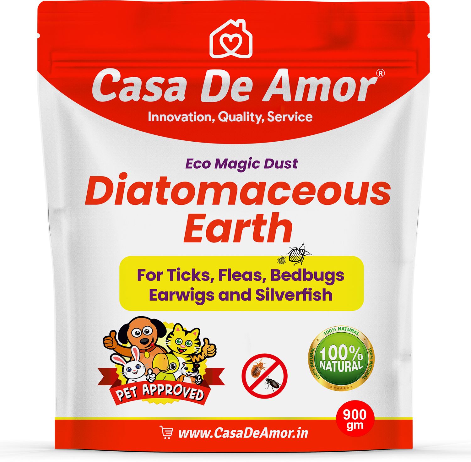 Eco Magic Food Grade Diatomaceous Earth Effective Organic Eco Friendlly Safe Pest Control 900g Manure-image-8