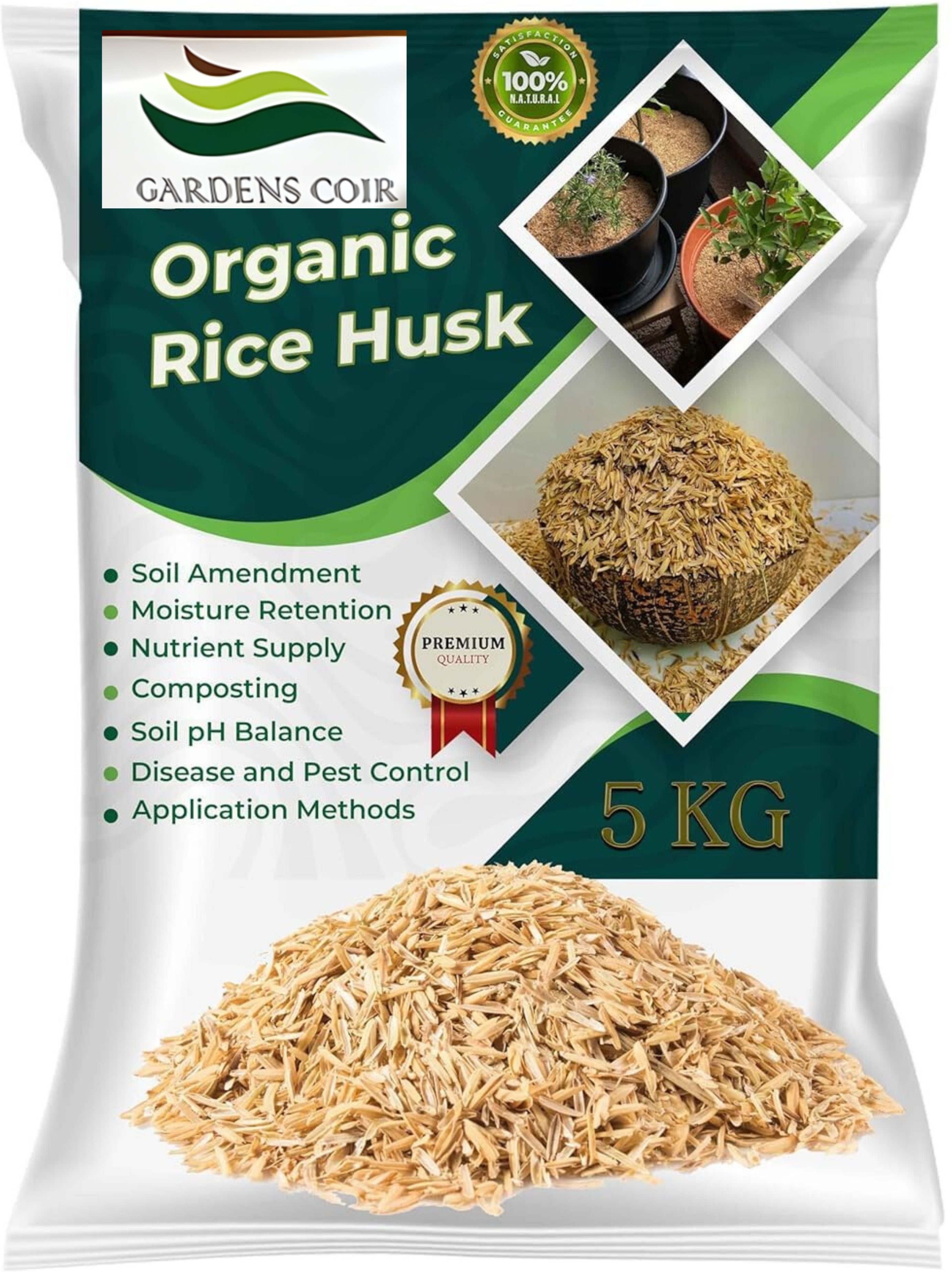Organic Rice Husk for Plants 5 kg | Best Horticuture Grade Rice Husk Husk-image-9