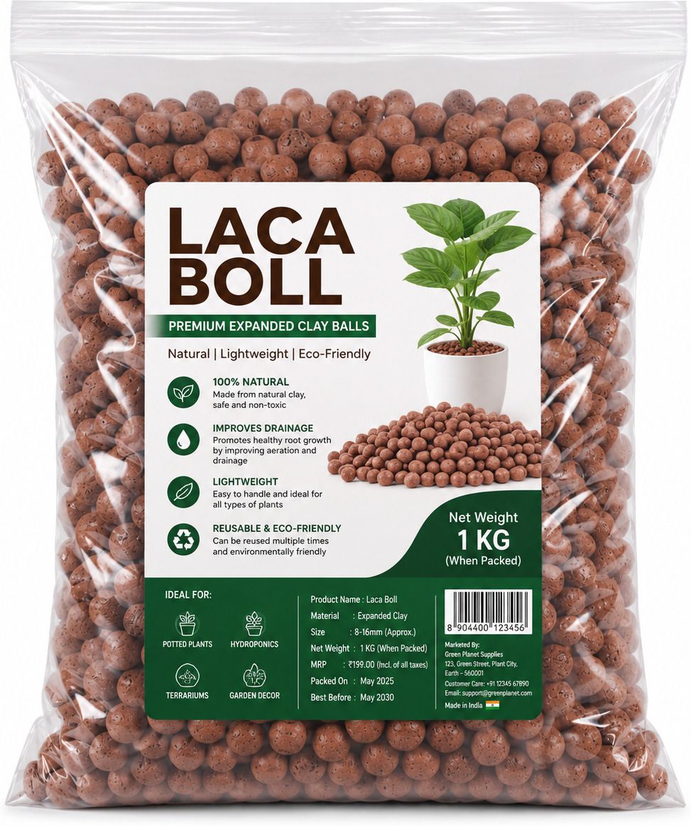 LECA Balls 1 Kg (4.57 Ltr) | Lightweight Expanded Clay Aggregate for Plants Fertilizer-image-32