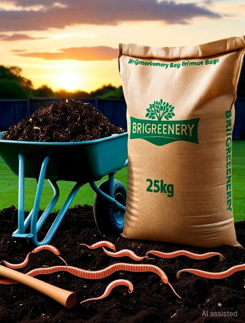 brigreenery Organic Vermicompost for Healthy Plant Life 25 Kg Manure-picture-16