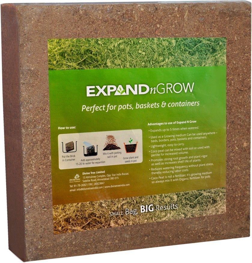 Expand n Grow Cocopeat Brick Soil, Potting Mixture, Manure-image-8