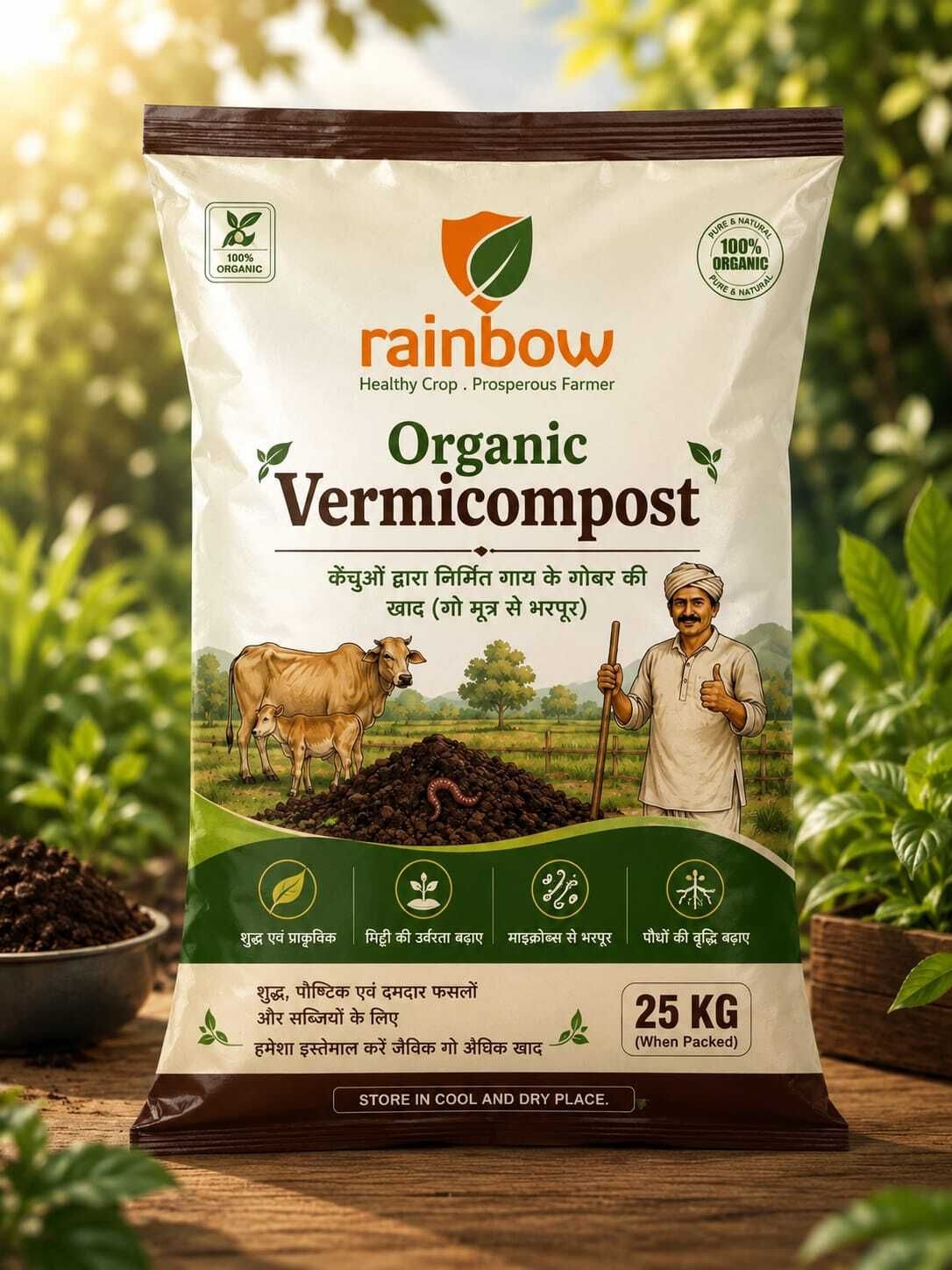rainbow crop health ORGANIC PREMIUM VERMICOMPOST 25 KG Soil-picture-31