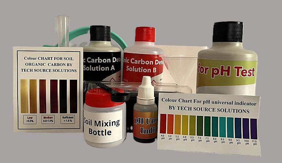 tech source solutions Soil Organic Carbon Detection Kit with pH-Testing Kit for Garden, Agriculture Soil Test Kit-picture-12