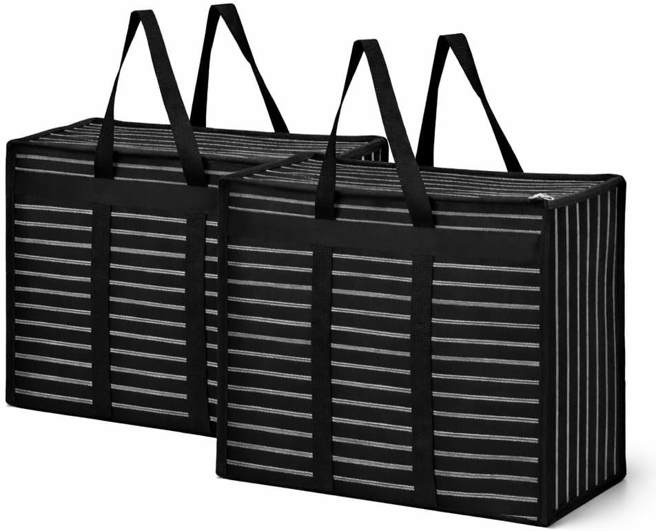 kmr Multipurpose Large Shopping Storage Grocery Vegetable Bag Covers Zip Poly-canvas Laundry Bag-image-4