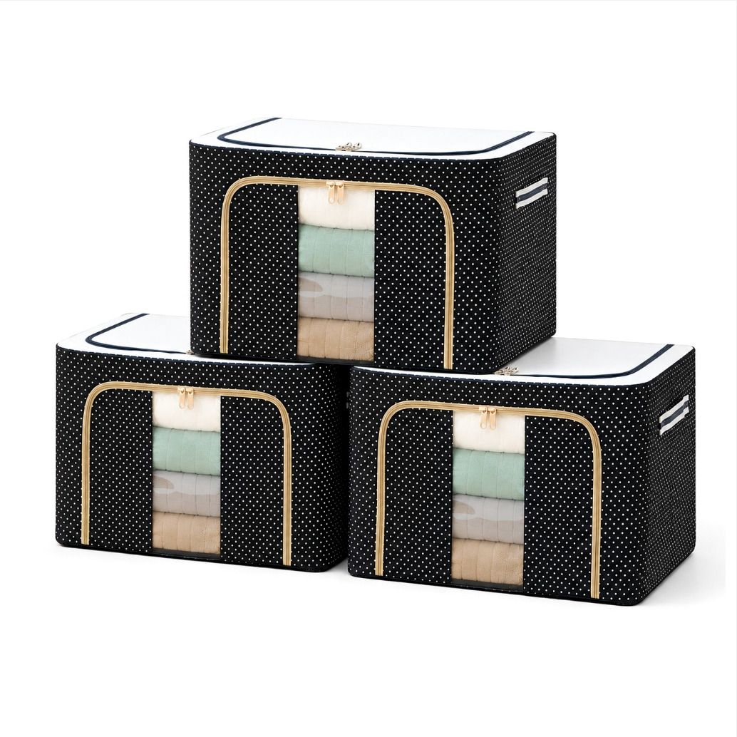 VRTREND 66Ltr ClothFold Storage Bin Set Laundry Storage Poly-canvas Laundry Bag-image-39