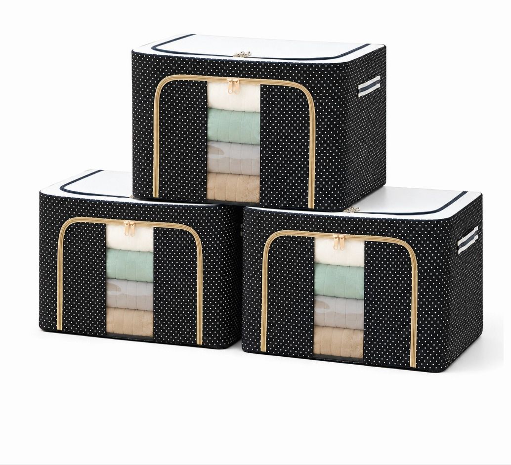 VRTREND 66Ltr ClothFold Storage Bin Set Collection Bag Poly-canvas Laundry Bag-image-46