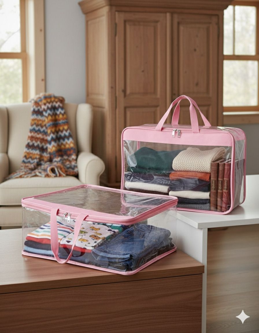 Md zahid Pink saree handle Polyester Laundry Bag-image-4
