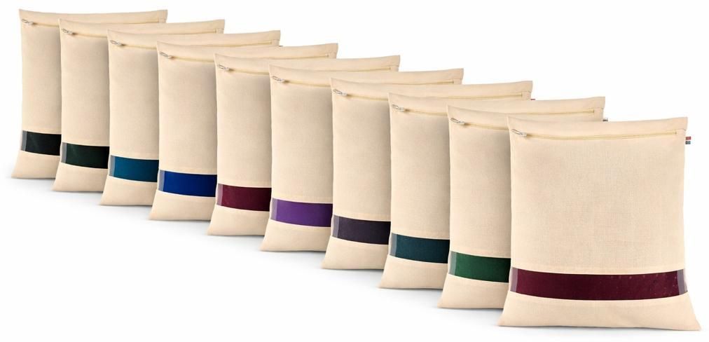 noo Cotton Saree Bags/Covers For Storage Set Of - 10 With Zip Cotton Laundry Bag-image-39