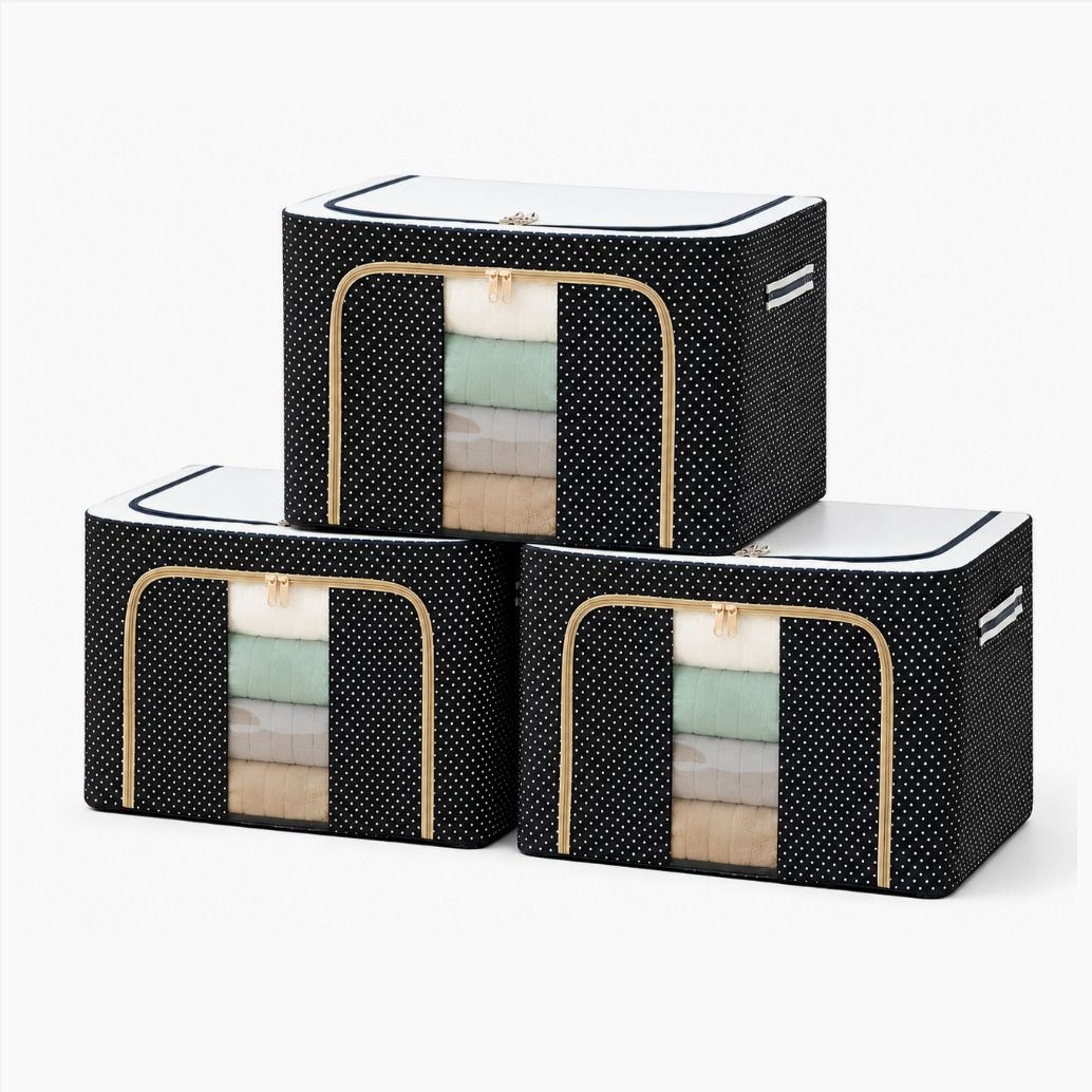 VRTREND 66Ltr ClothFold Storage Bin Set Wash Needed Poly-canvas Laundry Bag-image-29