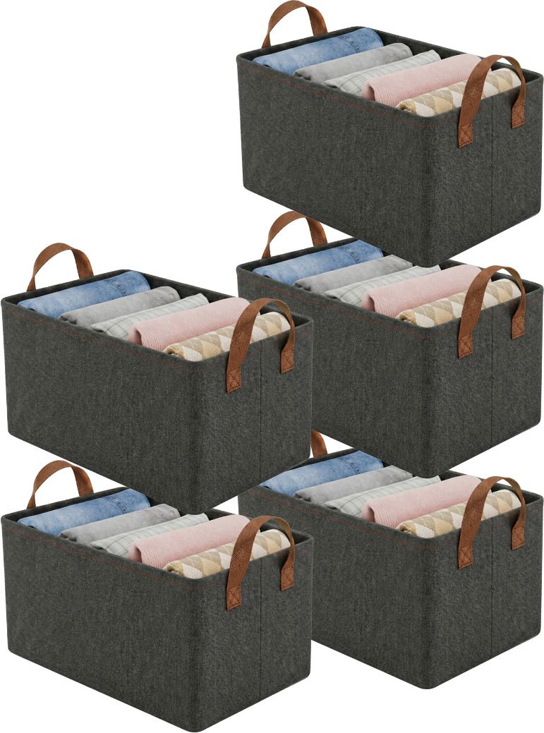 Astor Home Foldable Cloth Storage Organizer | Wardrobe Organizer Bin | Fabric Storage Box | Polyester Laundry Bag-image-45
