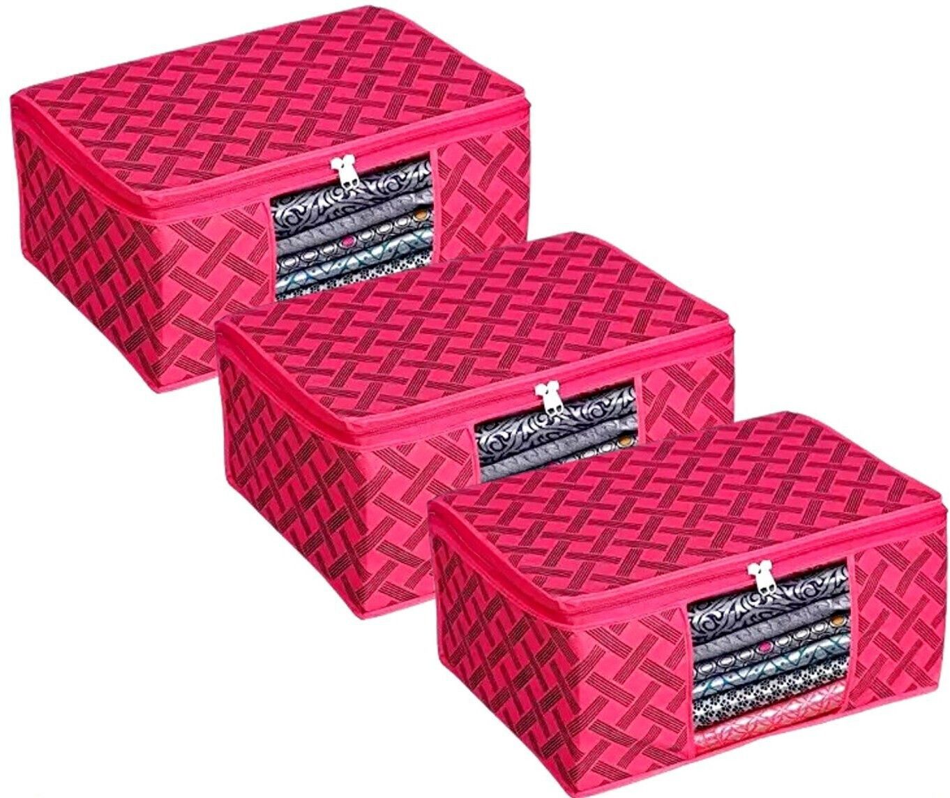 Champaran Industries Wardrobe Storage Organizer Storage Box Cotton Laundry Bag-image-24