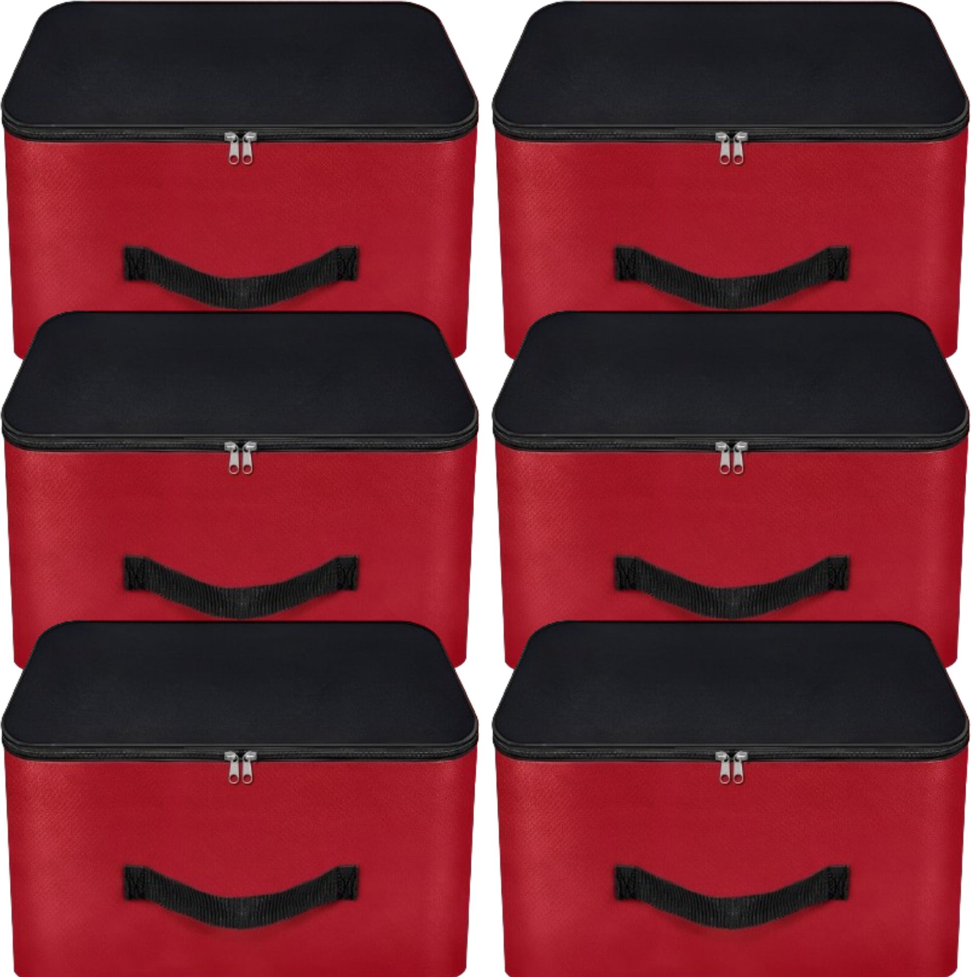 ANGELFLYY Wardrobe Organizer Storage Bag with Zipper and Handle WB-30L-Red-P6 Polyester Laundry Bag