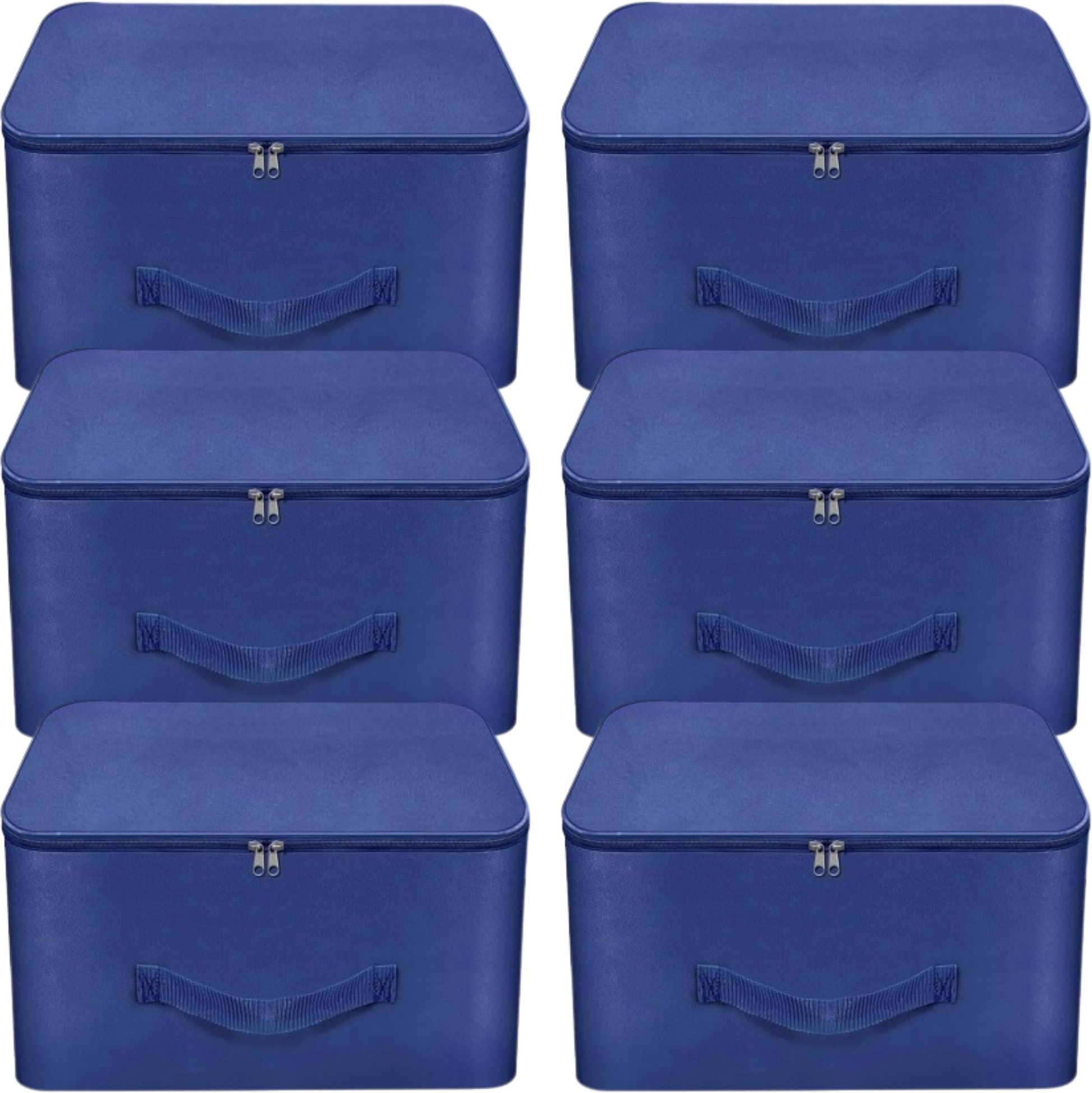 ANGELFLYY Wardrobe Organizer Storage Bag with Zipper and Handle WB-30L-Blue-P6 Polyester Laundry Bag