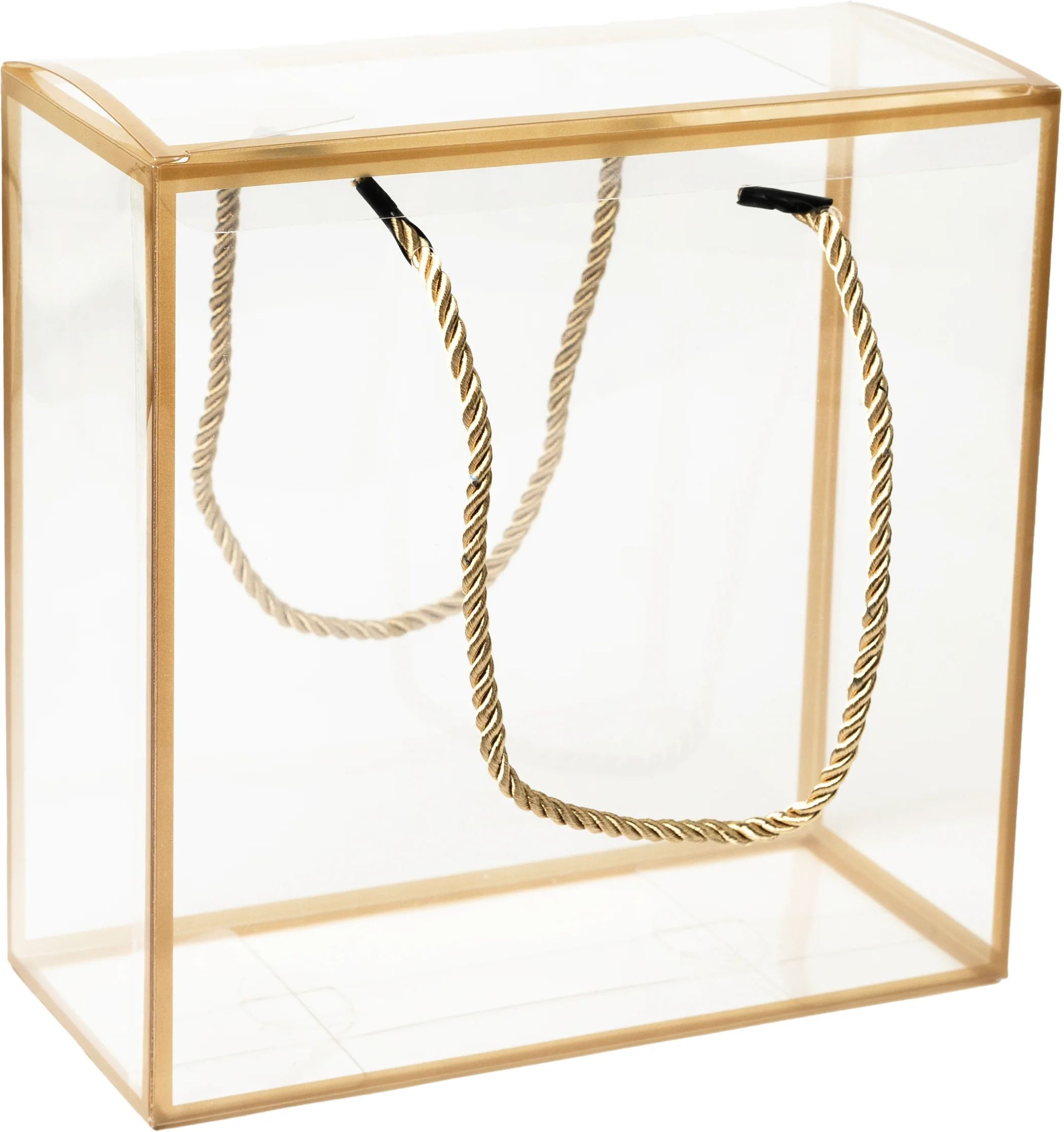 CyberKavish Creative Solutions TRANSPARENT PVC HAMPER BOX WITH ROPE HANDLE - 6*6*3 INCH (Pack of 5) Poly-canvas Laundry Bag-image-10
