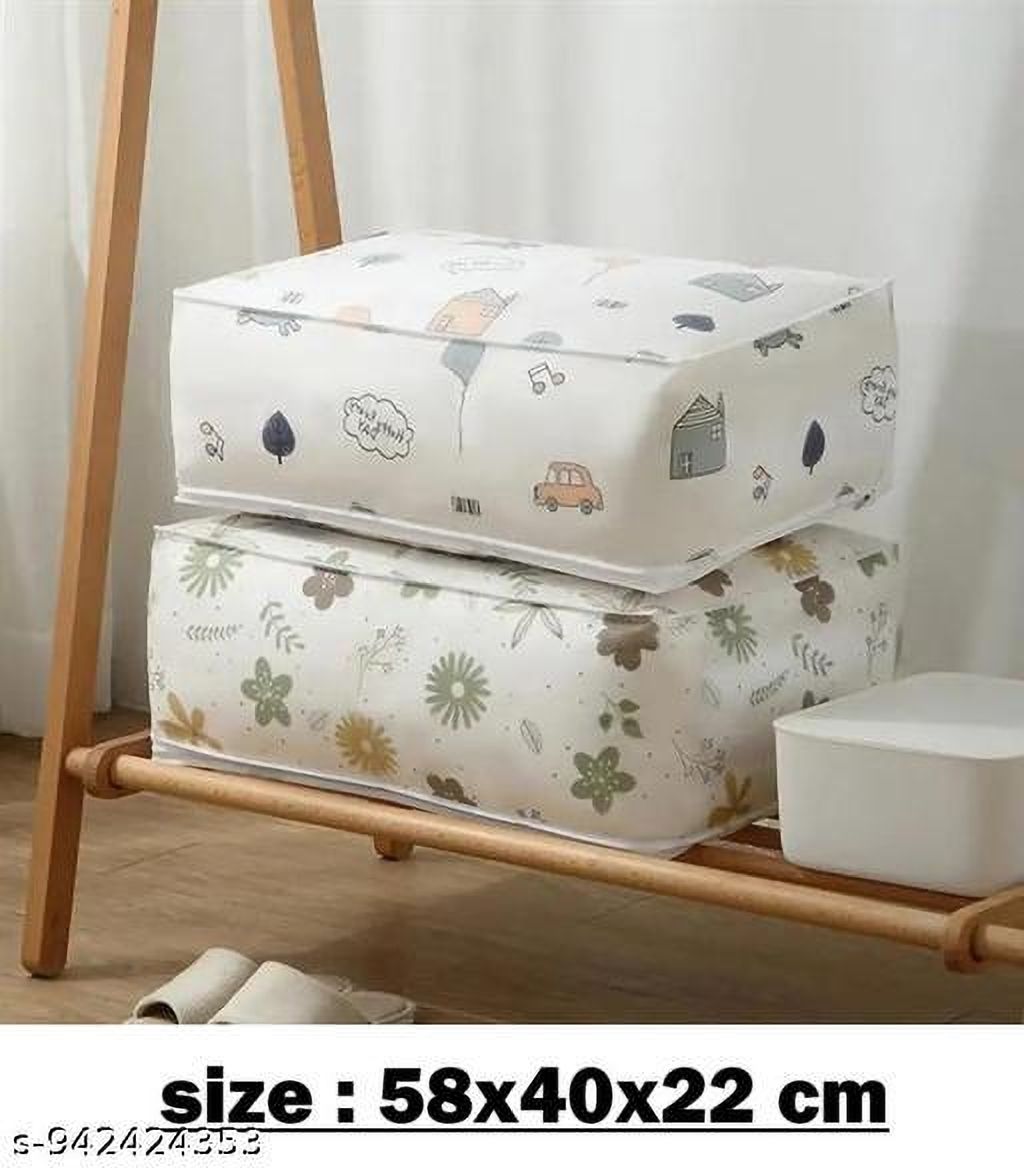 MAKQUEEN FASHION Sort Home Organizer Boxes for Wardrobe / Shirt / Saree Cover Bag Organiser Polyester Laundry Bag-image-41