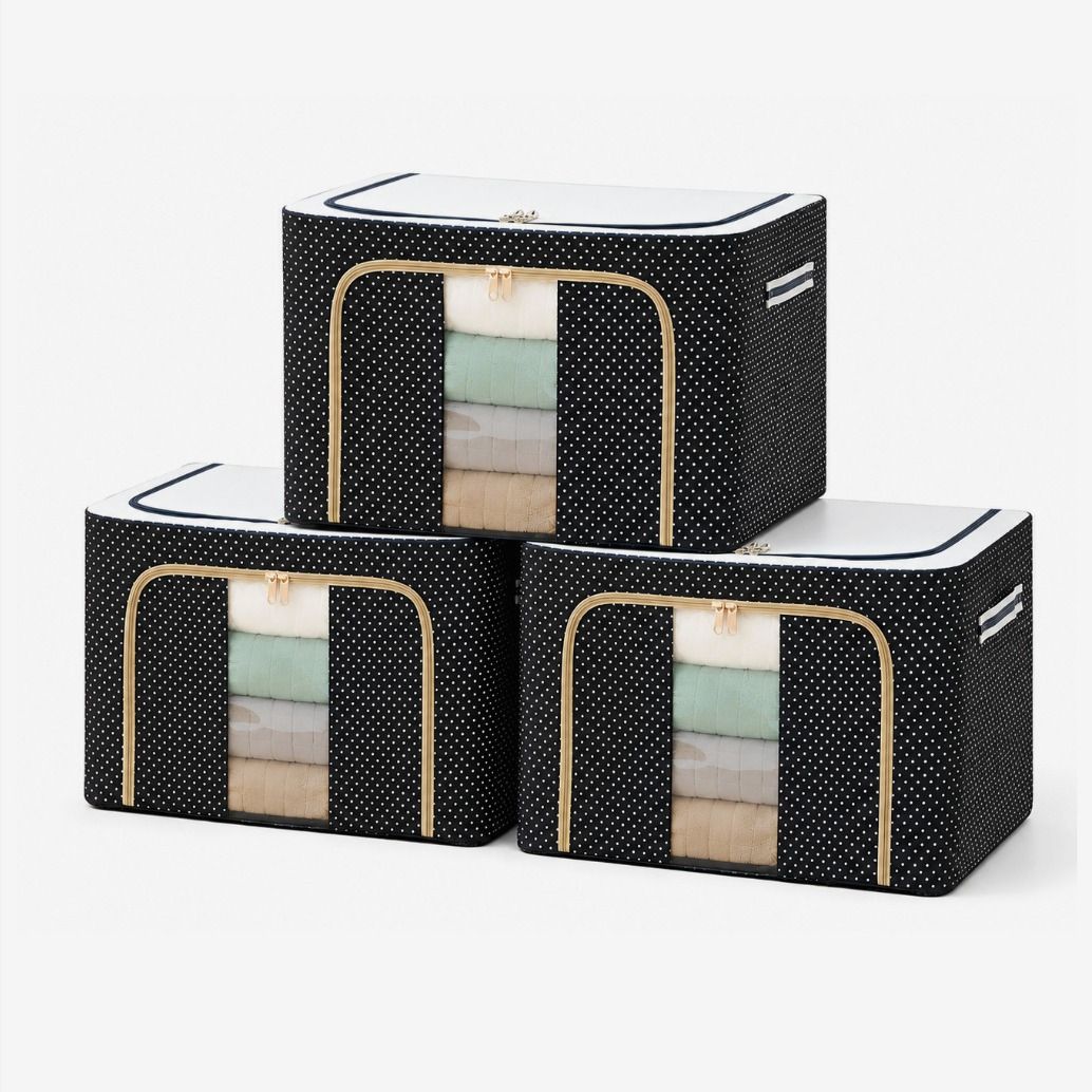 VRTREND 66Ltr ClothFold Storage Bin Set Space Saver Poly-canvas Laundry Bag-image-17