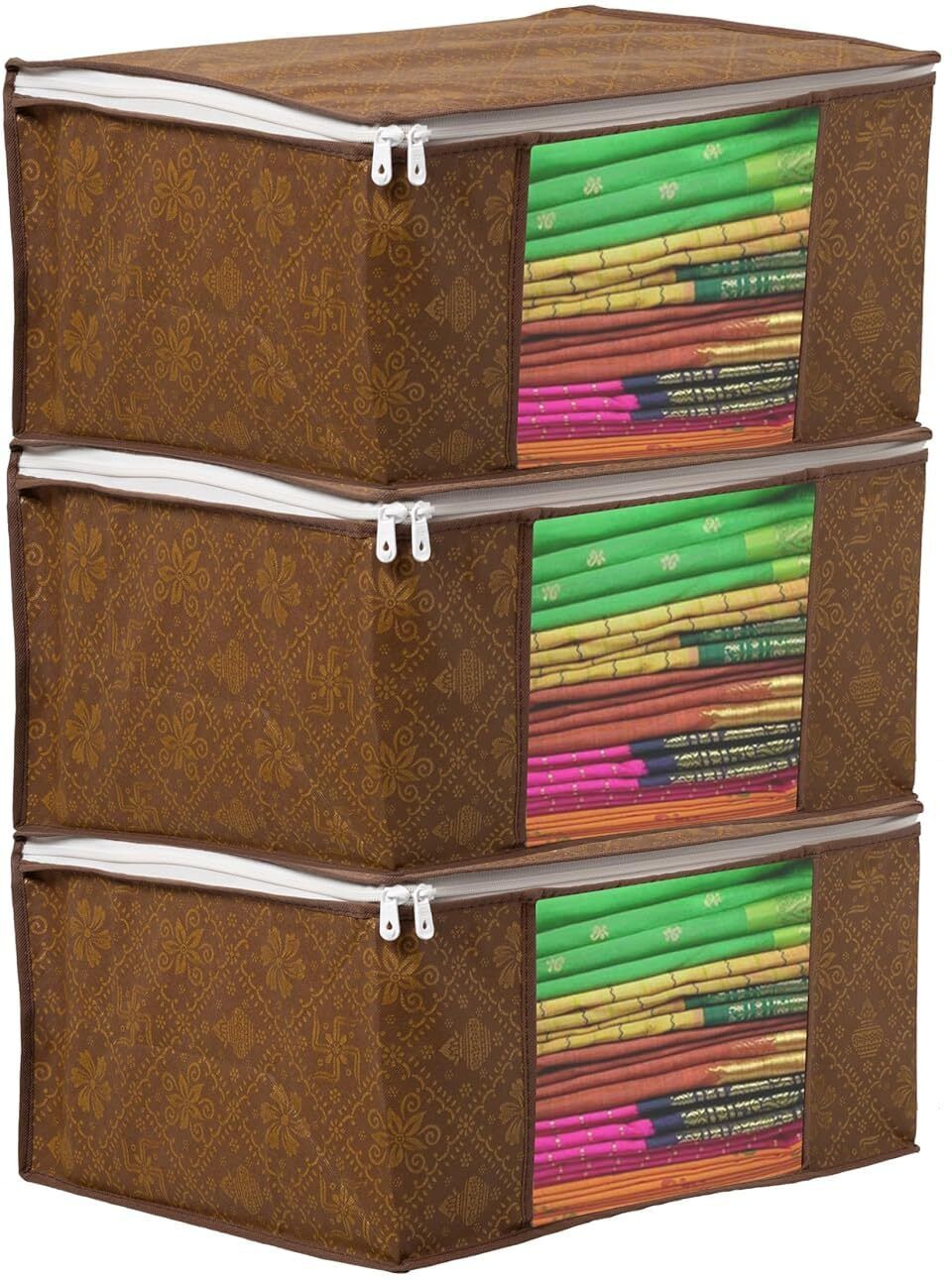 KAUMODAKI Non-Woven Saree Bags Polyester Laundry Bag-image-19