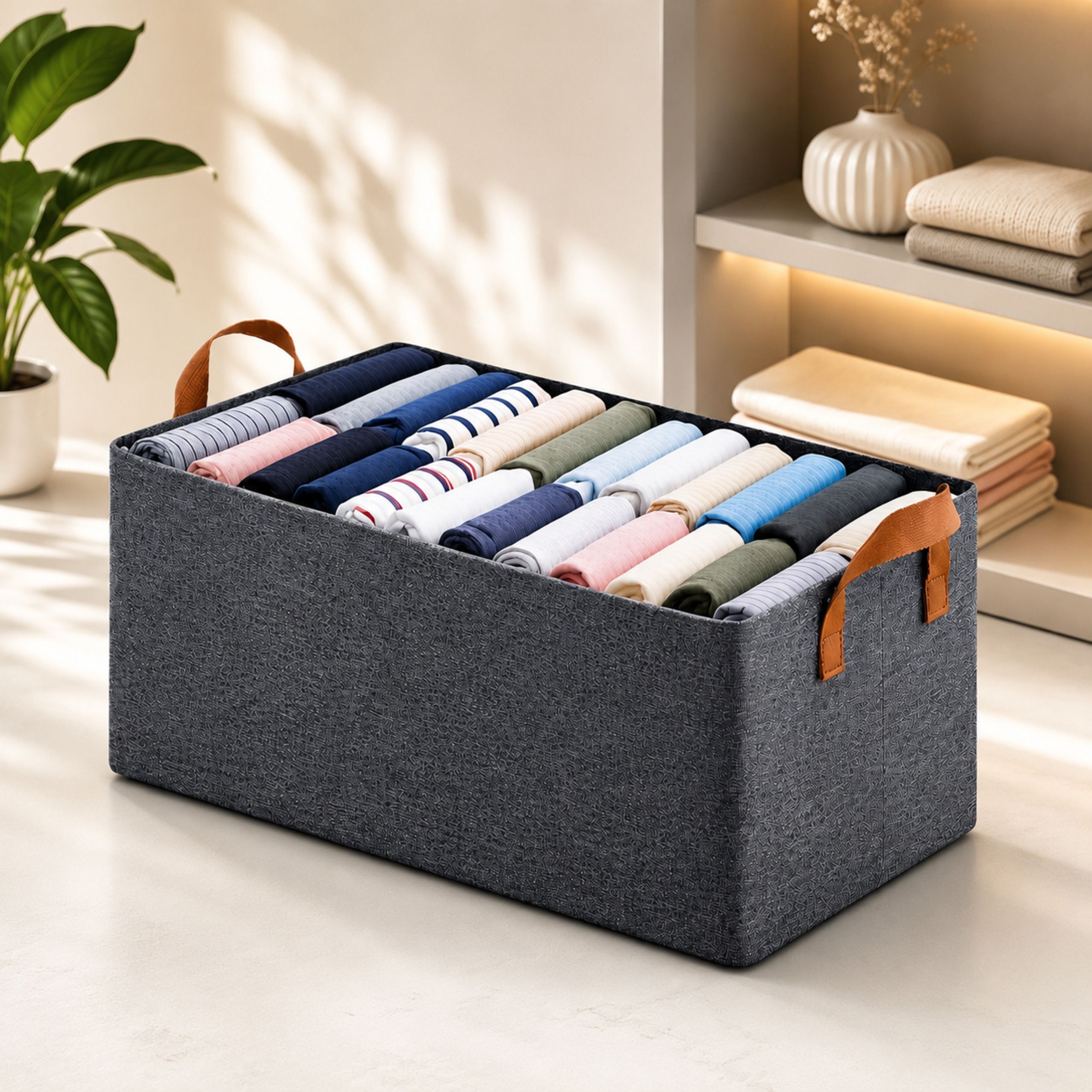 prakhar Foldable Storage Box | GR1C1 | Storage Bag Polyester Laundry Bag-image-24