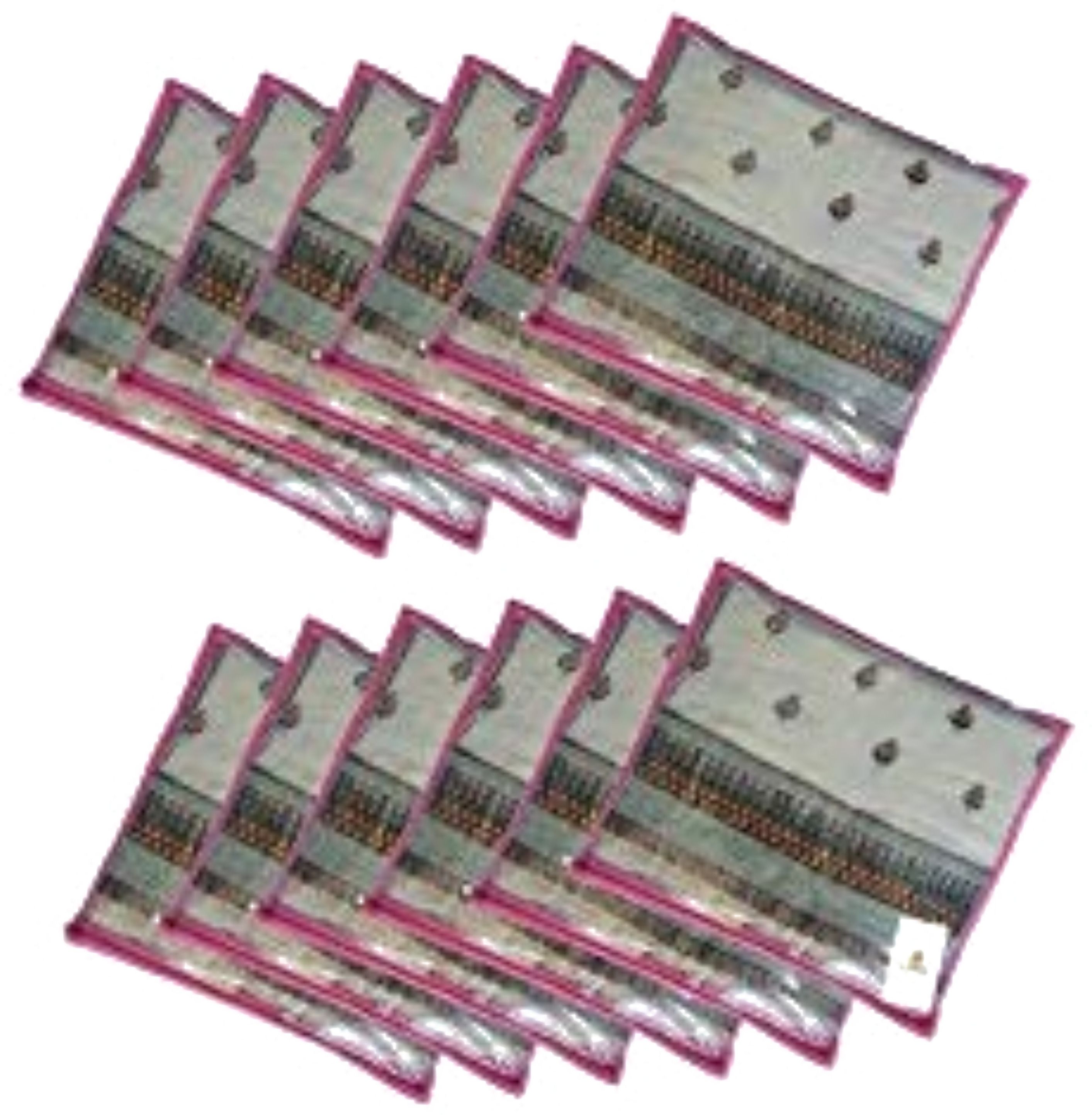 PremStore Non woven single saree cover set of 12 With Transparent Top And Zip For Lehenga Cotton Laundry Bag
