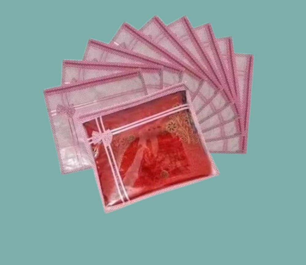 alam enterprises Gift saree Cover 6-pcs Cotton Laundry Bag-image-49