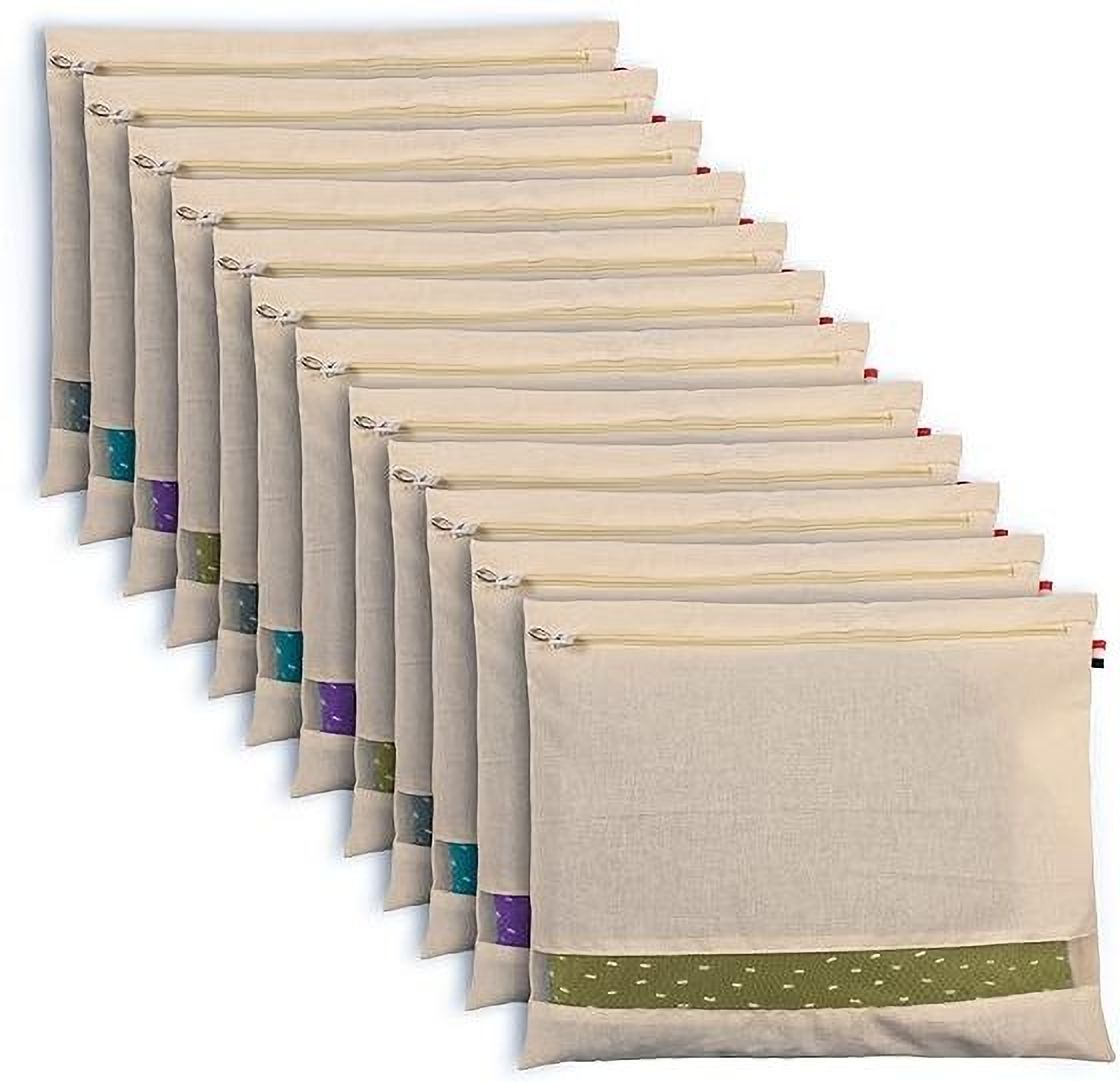 SN CREATION Saree Cover - Sari Cover - Sadi Cover - Saree Covers With Zip Cotton Laundry Bag-image-8