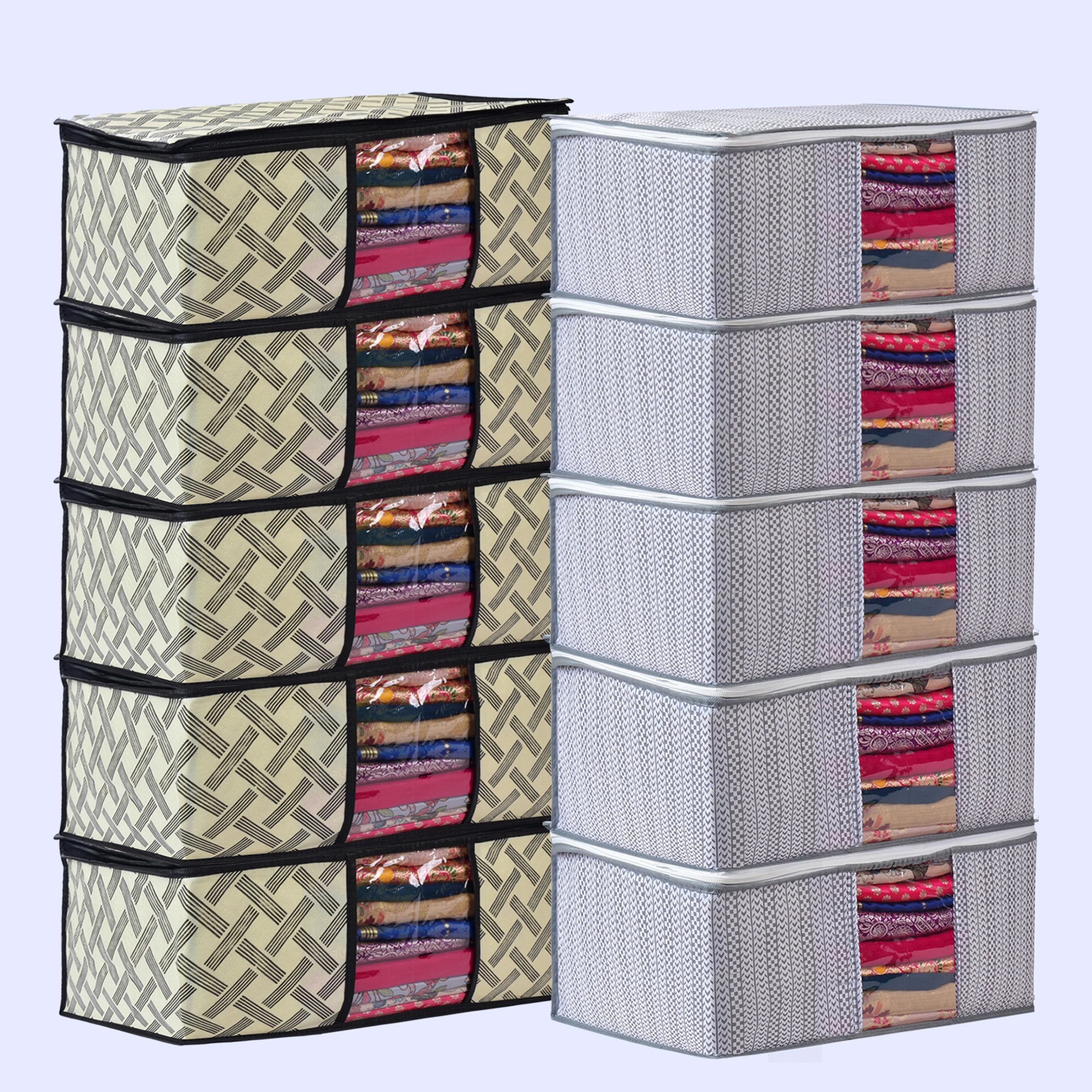 MERAO Non Woven Clothes Storage Organizer Cover Zipper Bag for Wardrobe Cotton Laundry Bag-image-21